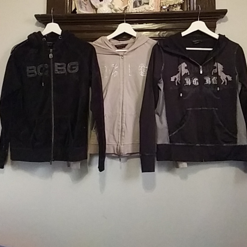 BCBG Maxazria 3 pack zip up hoodies